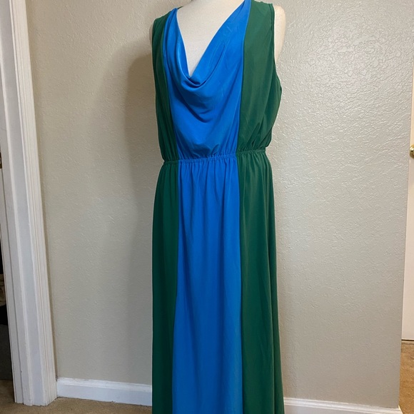 Jon & Anna Color-block Cowl Neck Maxi Dress - Women’s Plus Size 1X - NWT - Picture 4 of 14